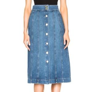 Frame denim panel skirt